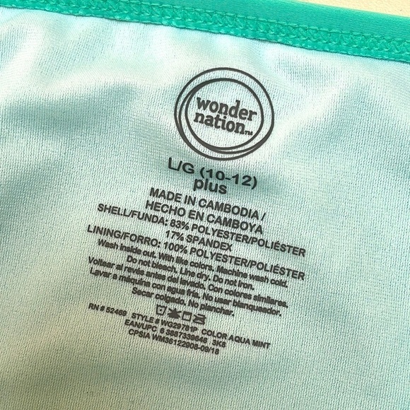 ❤️ 🆕 WONDER NATION Bikini Bottom Size L (10-12) - Picture 4 of 4